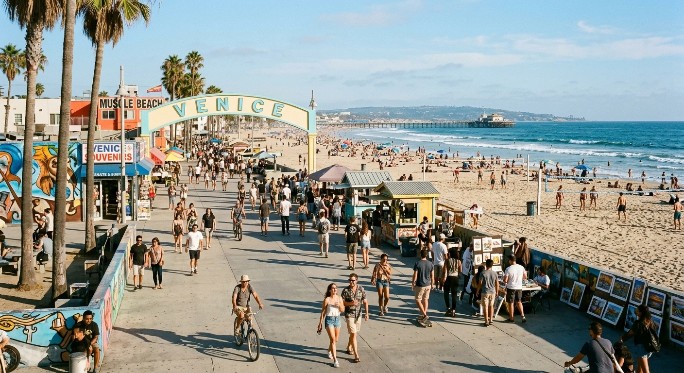 Venice Beach, Pantai Unik dengan Suasana Artistik dan Bebas